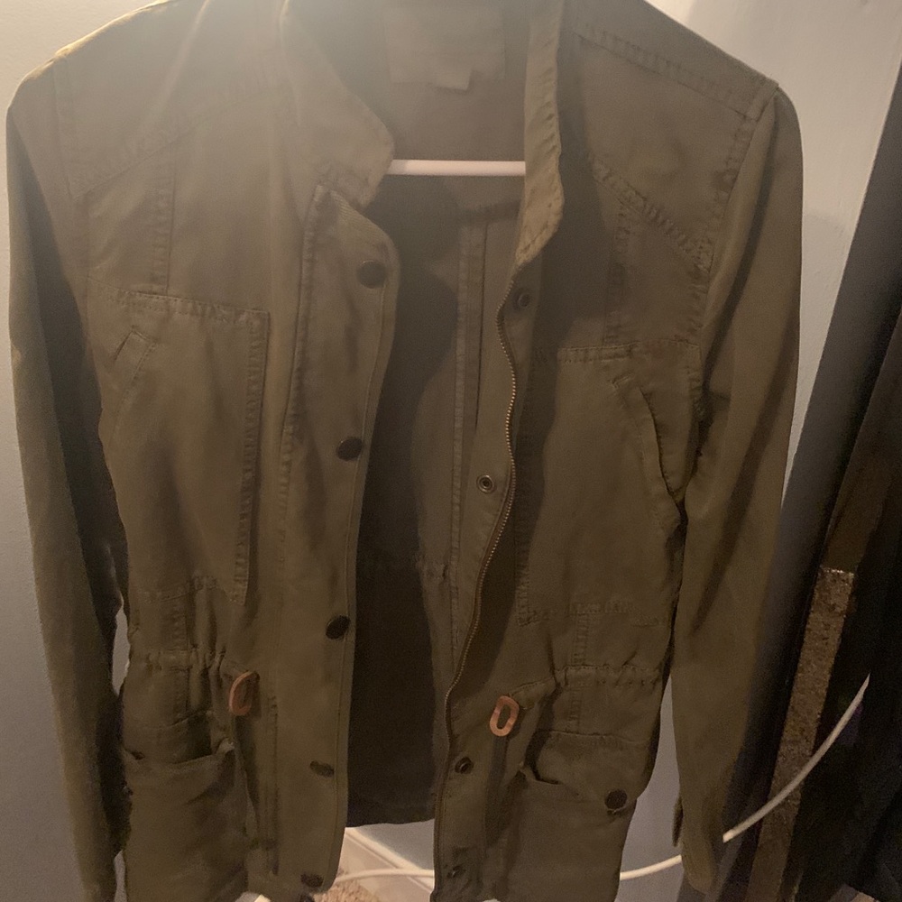 navy green fall coat
